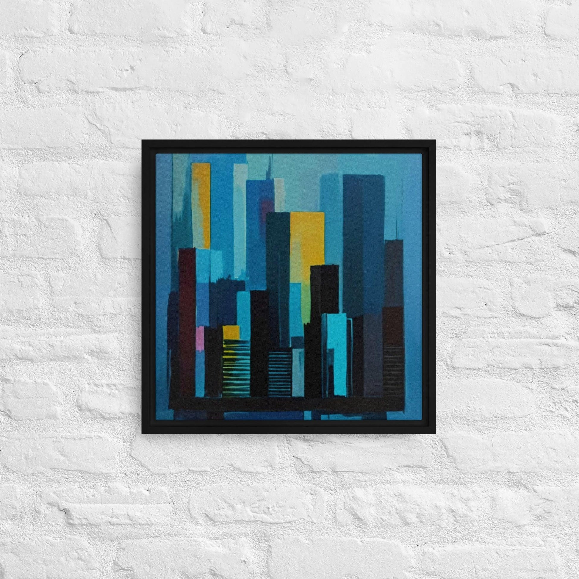 Tableau moderne "NYC Blues", une oeuvre d'art abstraite inspirée de la ville de New York.