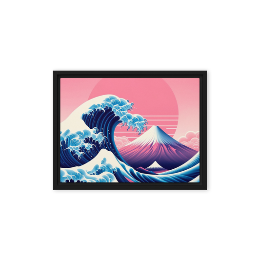 Tableau Pop-art d'inspiration Hokusai la Vague du mont Fuji revisitée